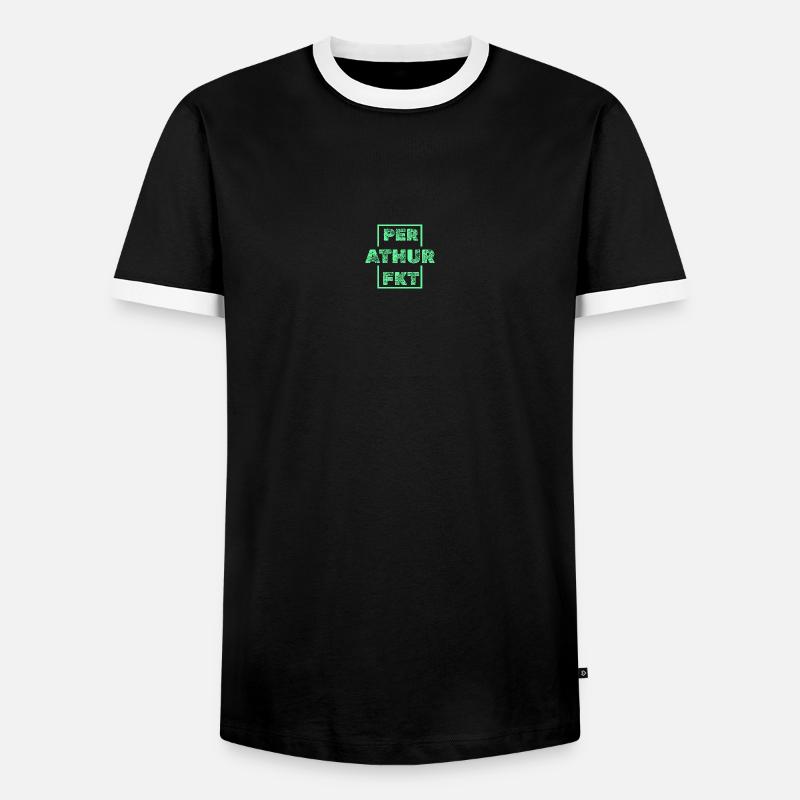 Unique Athur - Men's Ringer Shirt - black/white
