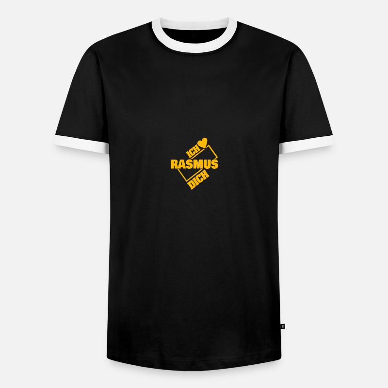Rasmus - Men's Ringer Shirt - black/white