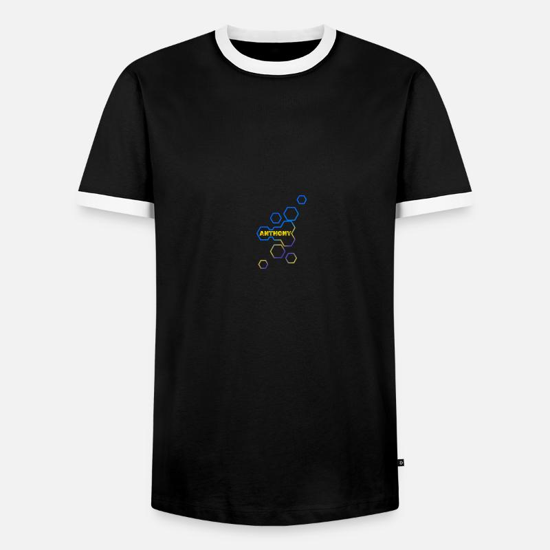 Name Anthony - Men's Ringer Shirt - black/white