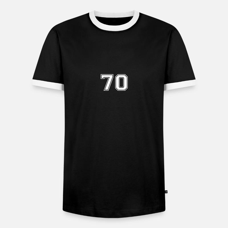 70 - Men's Ringer Shirt - black/white