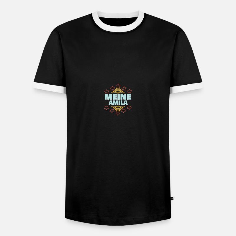 Mädchen Amila - Männer Kontrast-T-Shirt - Schwarz/Weiß