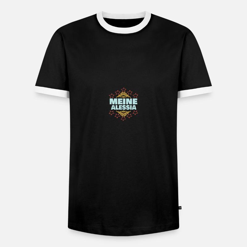Mädchen Alessia - Männer Kontrast-T-Shirt - Schwarz/Weiß