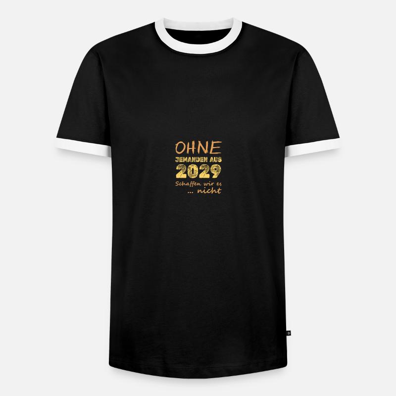 Create 2029 - Men's Ringer Shirt - black/white