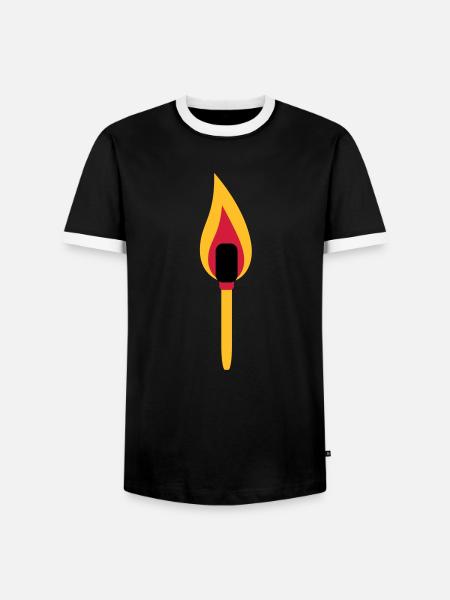 torch - Men's Ringer Shirt - black/white