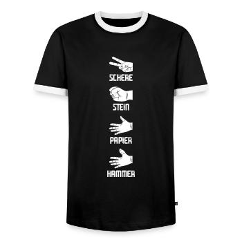 Handwerker Beruf Handwerk Geschenk - Männer Kontrast-T-Shirt - Schwarz/Weiß - Vorne - AI Model Female 172 light (172cm) & AI Model Male 178 light (178cm)