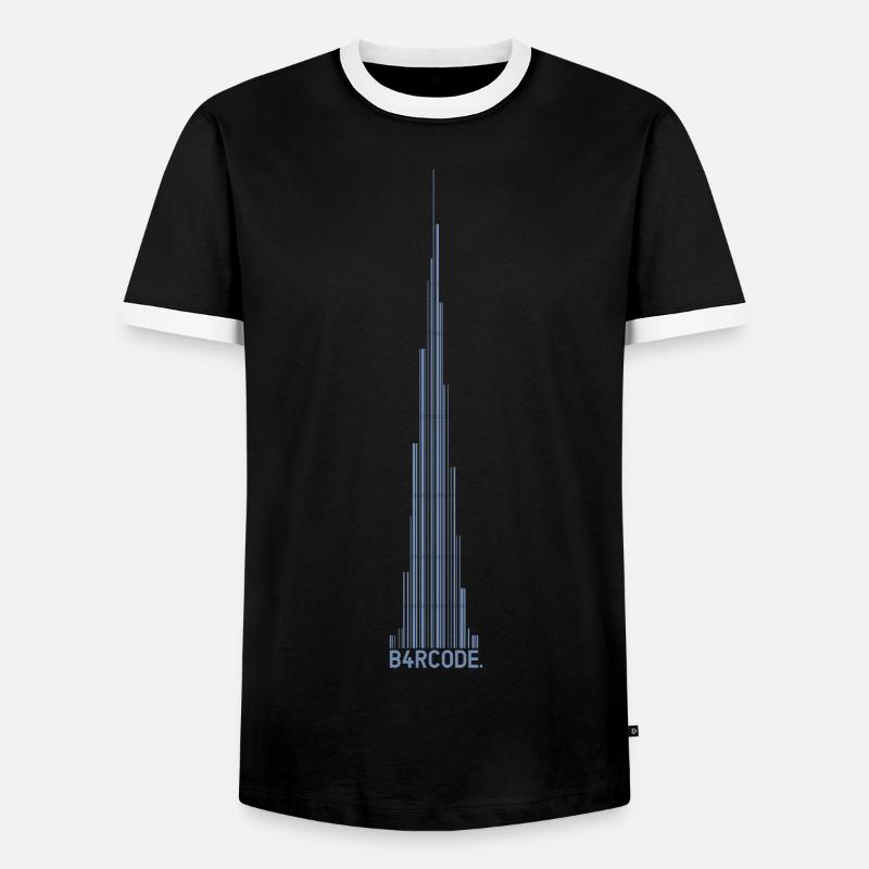 B4RCODE. Dubai - Men's Ringer Shirt - black/white
