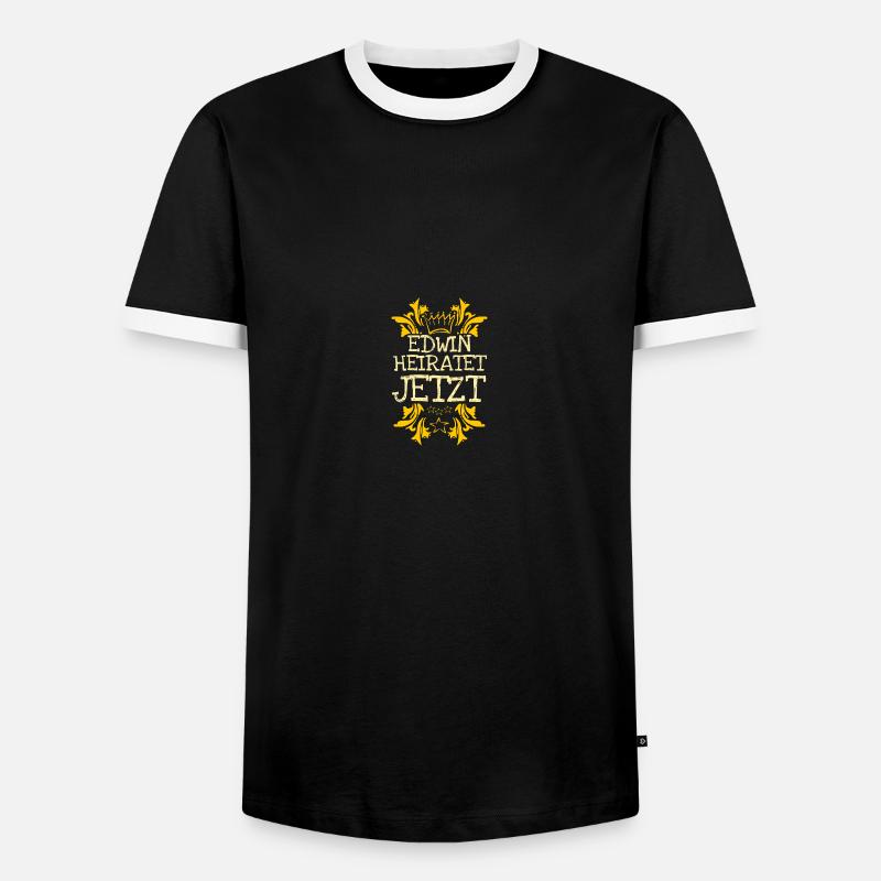 Bachelor Edwin - Men's Ringer Shirt - black/white