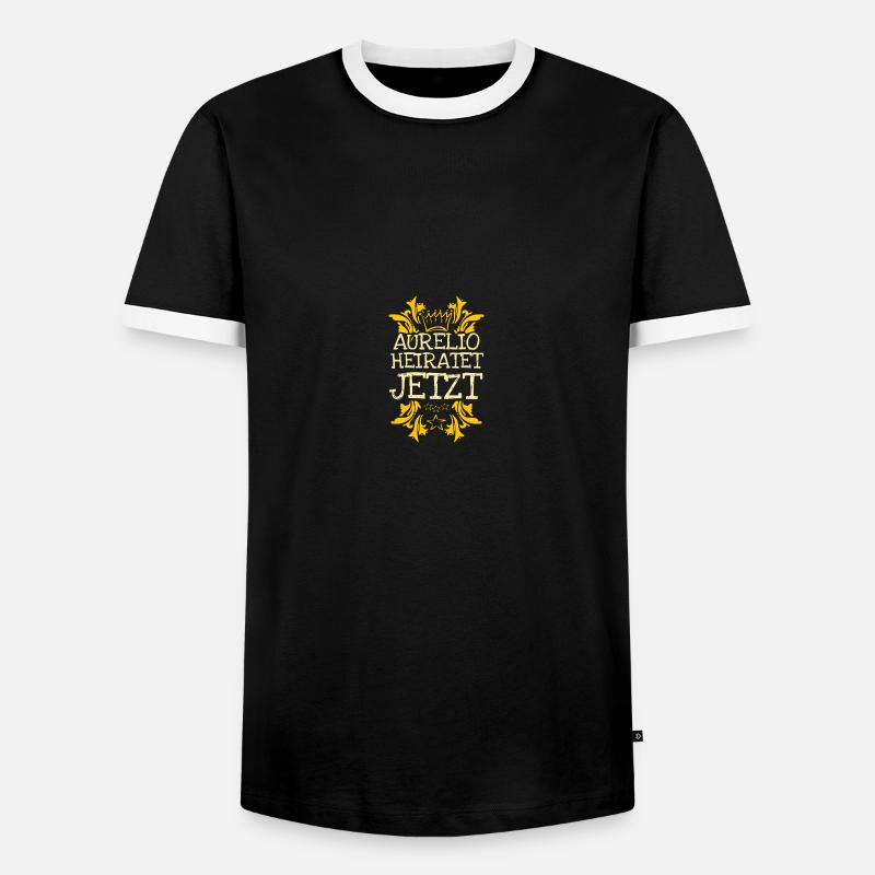 Bachelor Aurelio - Männer Kontrast-T-Shirt - Schwarz/Weiß