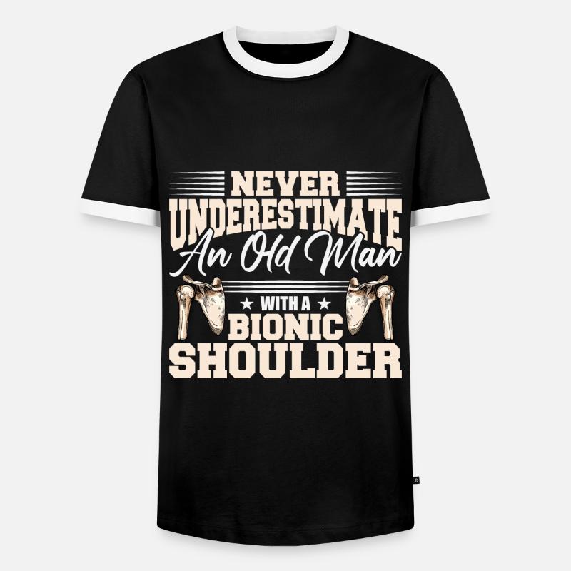 Bionic Shoulder Replacement - Men's Ringer Shirt - black/white