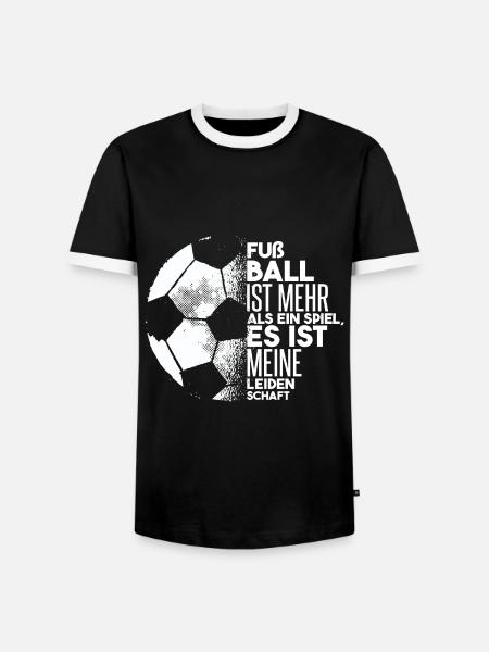 Fußball Ist Meine Leidenschaft - Männer Kontrast-T-Shirt - Schwarz/Weiß