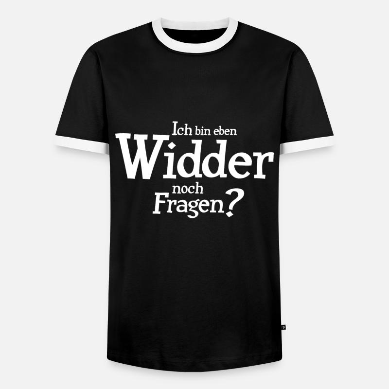 Sternzeichen Widder - Männer Kontrast-T-Shirt - Schwarz/Weiß