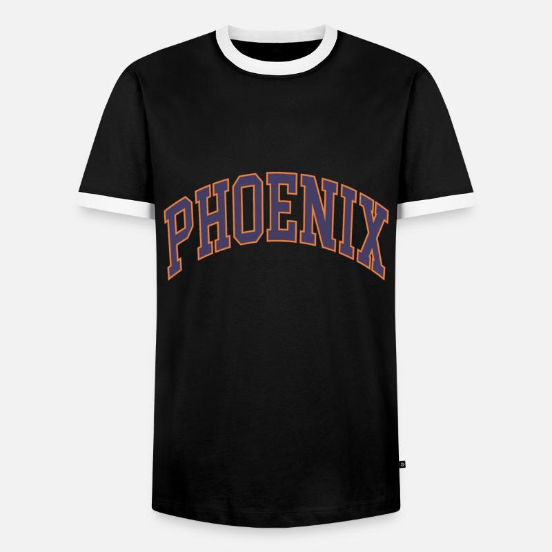 Phoenix - Männer Kontrast-T-Shirt - Schwarz/Weiß