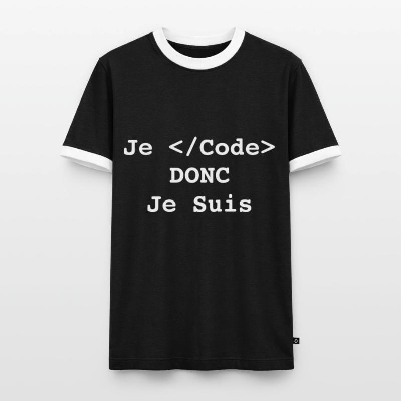 Ich programmiere, also bin ich Informatiker und Programmierer Männer Kontrast-T-Shirt