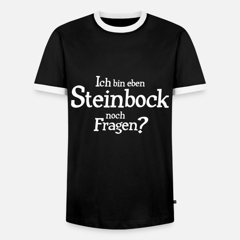 Sternzeichen Steinbock - Männer Kontrast-T-Shirt - Schwarz/Weiß