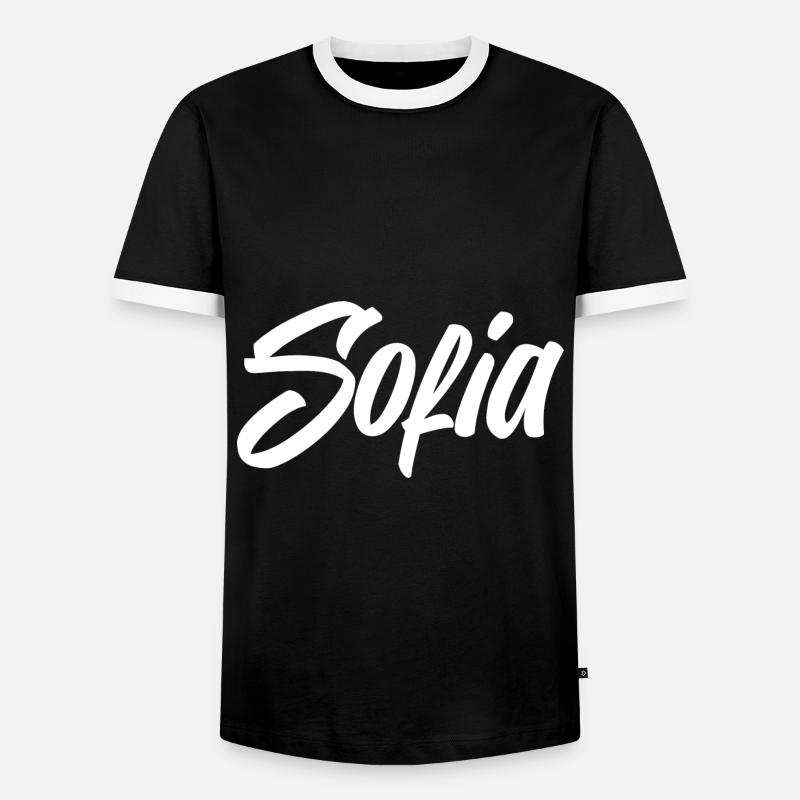 Sofioter - Männer Kontrast-T-Shirt - Schwarz/Weiß