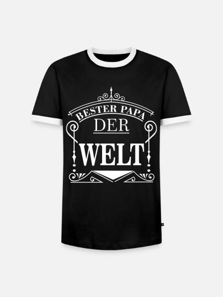 BESTER PAPA - Männer Kontrast-T-Shirt - Schwarz/Weiß