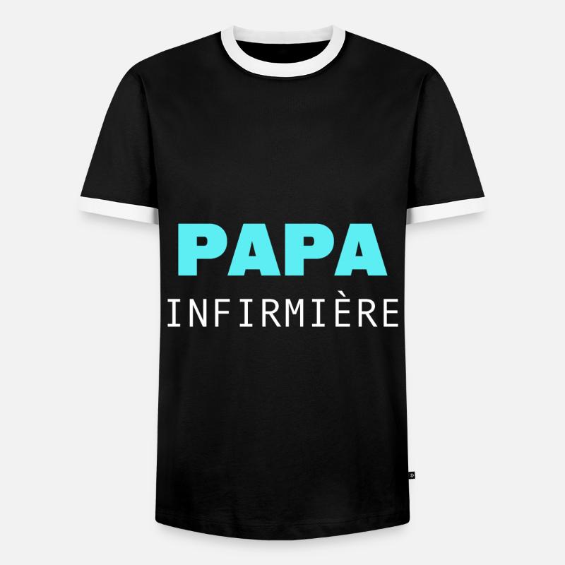 STOLZER VATER EINER KRANKENSCHWESTER - Männer Kontrast-T-Shirt - Schwarz/Weiß