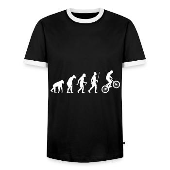 Evolution - BMX - T-shirt contrasté Homme - noir/blanc - Devant - AI Model Female 172 light (172cm) & AI Model Male 178 light (178cm)