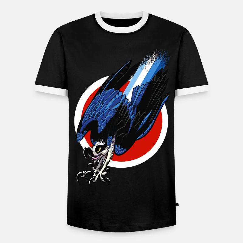 Osprey Turbo Hawk - Männer Kontrast-T-Shirt - Schwarz/Weiß