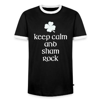 St. Patrick's Day Irland Bier Party Cool - Männer Kontrast-T-Shirt - Schwarz/Weiß - Vorne - AI Model Female 172 light (172cm) & AI Model Male 178 light (178cm)