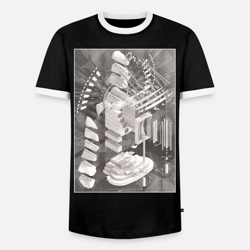 Basans Gateway - Männer Kontrast-T-Shirt - Schwarz/Weiß