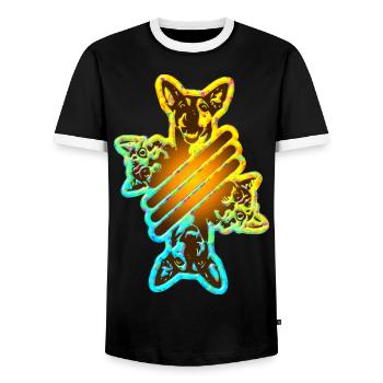 Amis - T-shirt contrasté Homme - noir/blanc - Devant - AI Model Female 172 light (172cm) & AI Model Male 178 light (178cm)