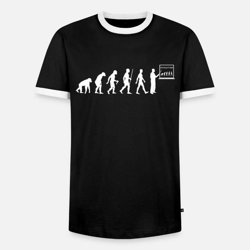 Les enseignants Evolution professeur Professeur Professeur - T-shirt contrasté Homme - noir/blanc