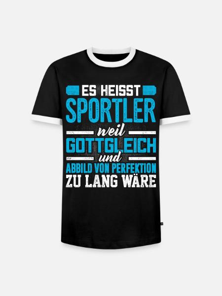SPORTLER - Perfekt - Männer Kontrast-T-Shirt - Schwarz/Weiß