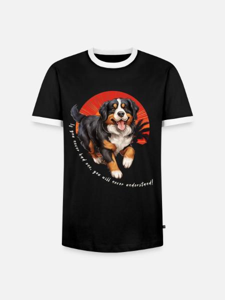 Bouvier bernois ! - T-shirt contrasté Homme - noir/blanc