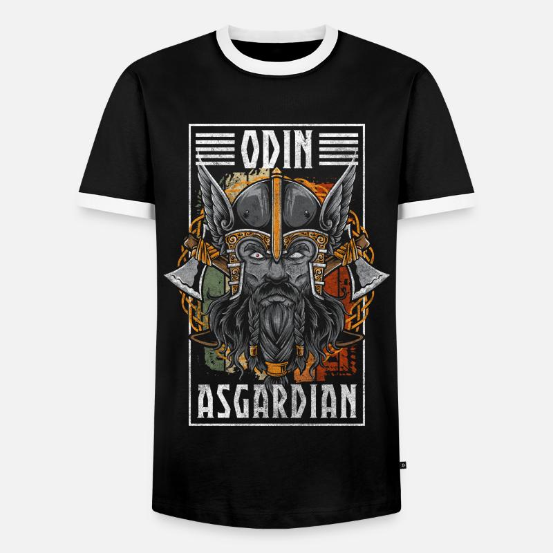 Odin Valhalla Thunder German - Men's Ringer Shirt - black/white