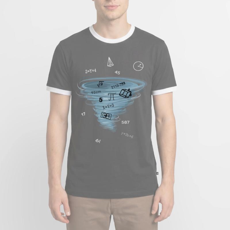 Math Lesson Mathematics Math Problem Solution Men's Ringer Shirt
