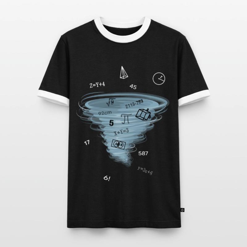 Math Lesson Mathematics Math Problem Solution Men's Ringer Shirt