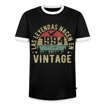 Legenden sind geboren 1994 Geburtstagsgeschenk 1994 - Männer Kontrast-T-Shirt - Schwarz/Weiß - Vorne - AI Model Female 172 light (172cm) & AI Model Male 178 light (178cm)