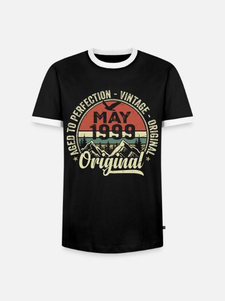 May 1999 Birthday May 1999 May 1999 - Men's Ringer Shirt - black/white