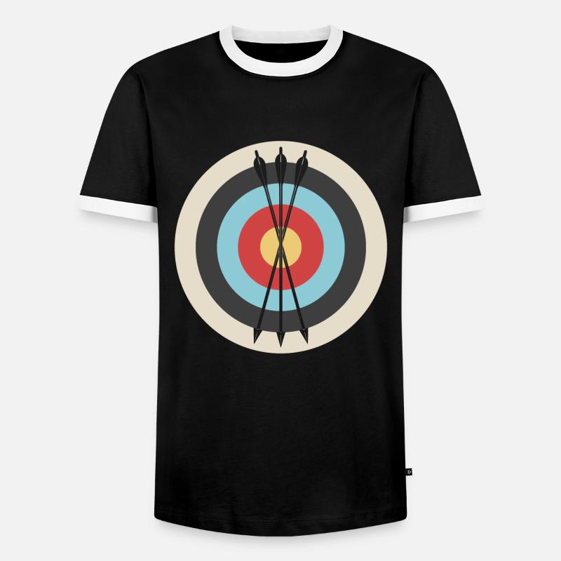 Bow and arrow - Men's Ringer Shirt - black/white