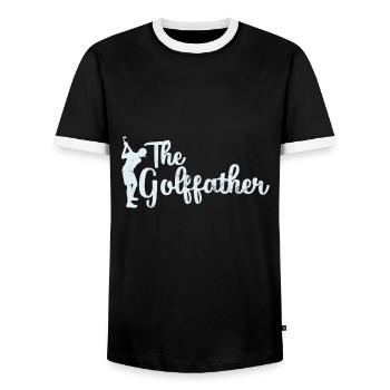 Lustiges Golfer Geschenk - Männer Kontrast-T-Shirt - Schwarz/Weiß - Vorne - AI Model Female 172 light (172cm) & AI Model Male 178 light (178cm)
