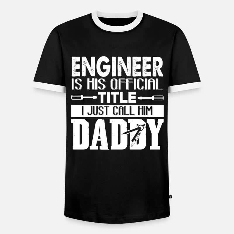 Engineer Engineer Daddy - Men's Ringer Shirt - black/white