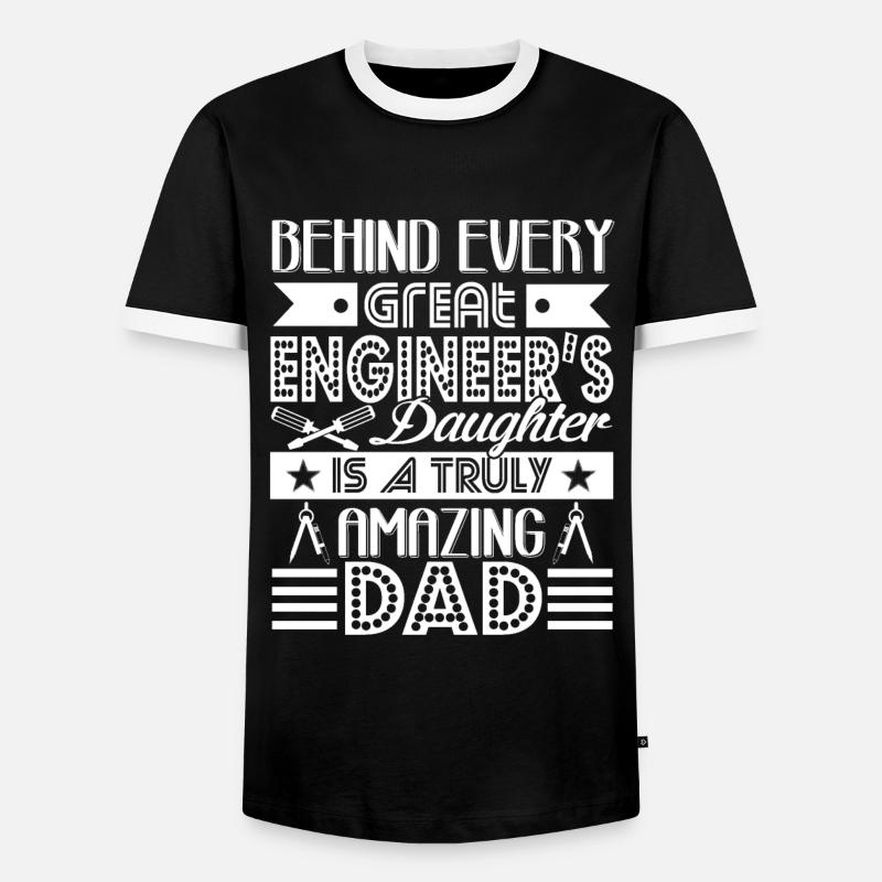 Engineer Engineer Dad - Men's Ringer Shirt - black/white
