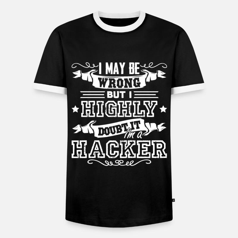 Hacker I'm A Hacker - Men's Ringer Shirt - black/white