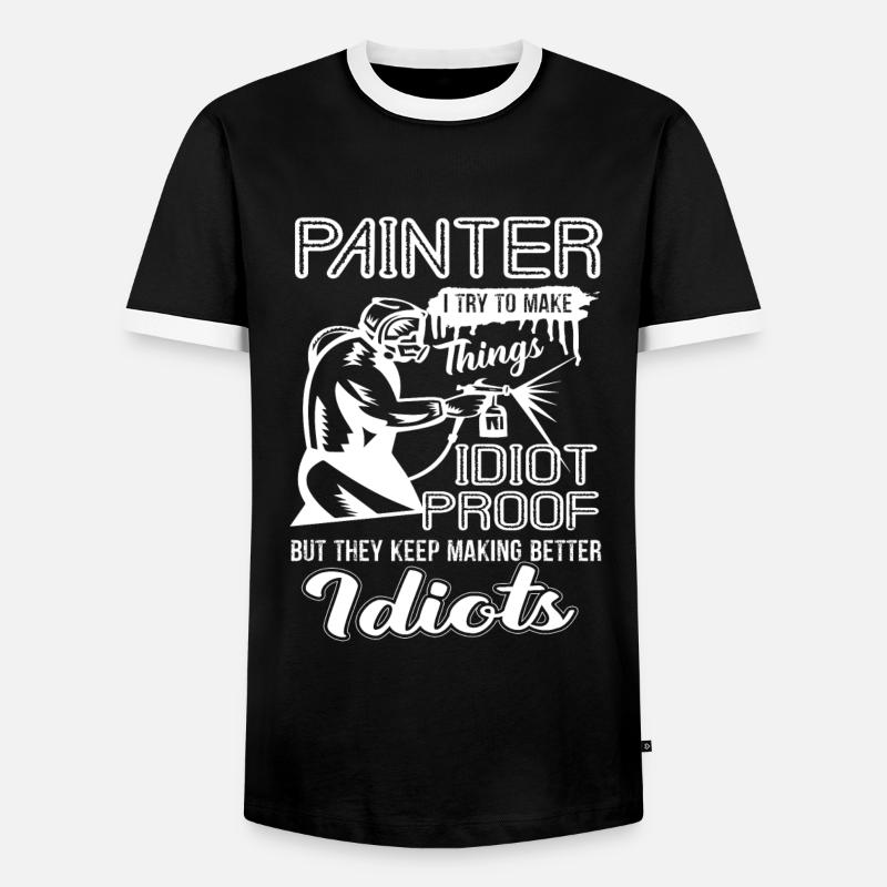 Painter Funny Painter - Men's Ringer Shirt - black/white