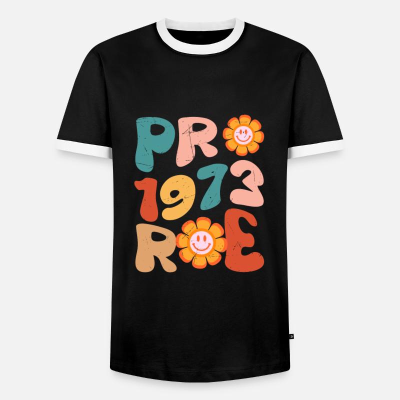 Pro 1973 Roe - Men's Ringer Shirt - black/white
