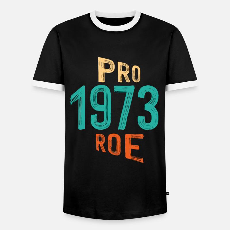 Pro 1973 Roe - Men's Ringer Shirt - black/white