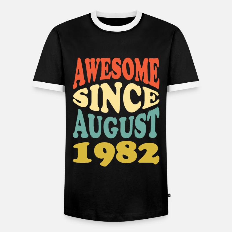 Great since August 1982 - Men's Ringer Shirt - black/white