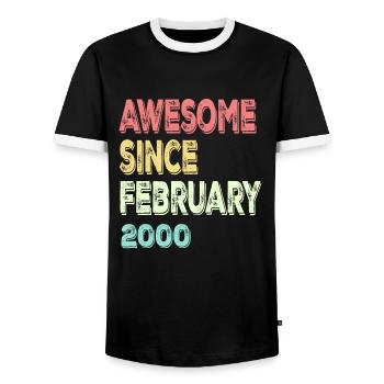 Großartig seit März 2000 - Männer Kontrast-T-Shirt - Schwarz/Weiß - Vorne - AI Model Female 172 light (172cm) & AI Model Male 178 light (178cm)