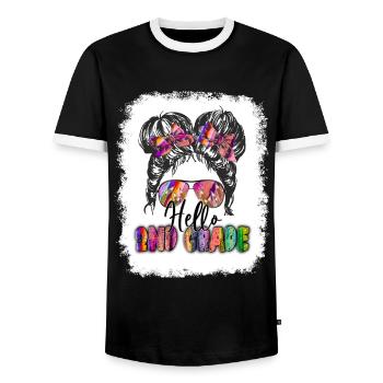 Zweite Klasse Rainbow Girls Jungen Lehrerteam 2. - Männer Kontrast-T-Shirt - Schwarz/Weiß - Vorne - AI Model Female 172 light (172cm) & AI Model Male 178 light (178cm)