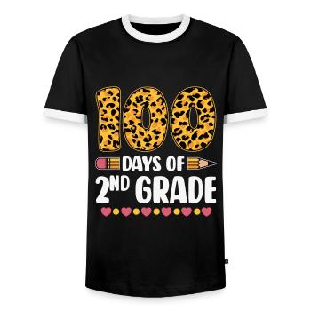 Zweite Klasse Rainbow Girls Jungen Lehrerteam 2. - Männer Kontrast-T-Shirt - Schwarz/Weiß - Vorne - AI Model Female 172 light (172cm) & AI Model Male 178 light (178cm)