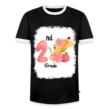 Zweite Klasse Rainbow Girls Jungen Lehrerteam 2. - Männer Kontrast-T-Shirt - Schwarz/Weiß - Vorne - AI Model Female 172 light (172cm) & AI Model Male 178 light (178cm)