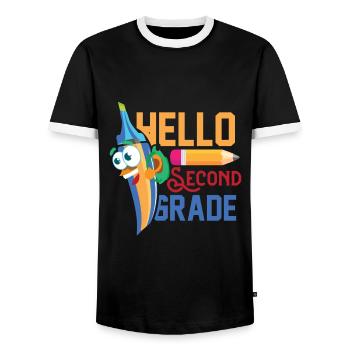 Zweite Klasse Rainbow Girls Jungen Lehrerteam 2. - Männer Kontrast-T-Shirt - Schwarz/Weiß - Vorne - AI Model Female 172 light (172cm) & AI Model Male 178 light (178cm)