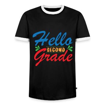 Zweite Klasse Rainbow Girls Jungen Lehrerteam 2. - Männer Kontrast-T-Shirt - Schwarz/Weiß - Vorne - AI Model Female 172 light (172cm) & AI Model Male 178 light (178cm)
