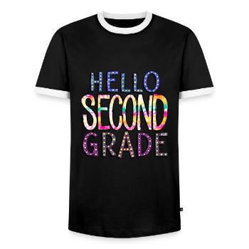 Zweite Klasse Rainbow Girls Jungen Lehrerteam 2. - Männer Kontrast-T-Shirt - Schwarz/Weiß - Vorne - AI Model Female 172 light (172cm) & AI Model Male 178 light (178cm)